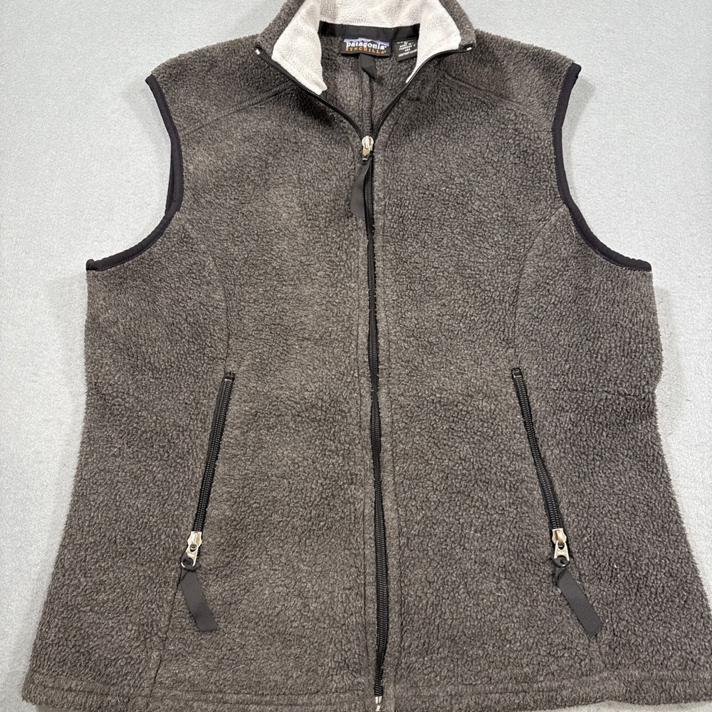 VEST SYNCHILLA FLEECE Vtg Patagonia  Women LARGE  Full Zip Gorpcore Outdoor